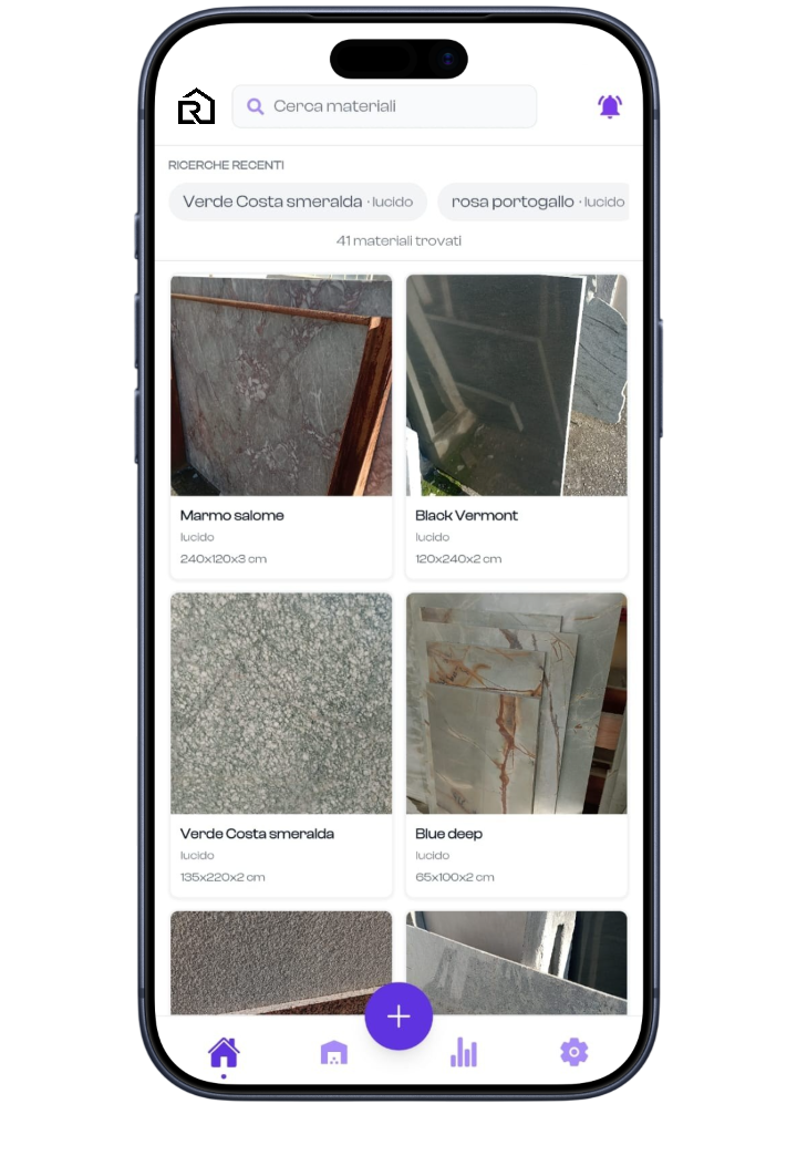 Piattaforma ResellStone per la gestione e scambio di materiali lapidei